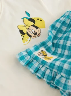 Tops|Sets En Combisets*Next Ecru wit - Disney Minnie and Mickey Short Sleeve Top and Shorts Set (3mths-7yrs)