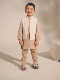 Kostuums En Herenvesten*Next - Eid gilet (3mnd-16jr) Ecru wit