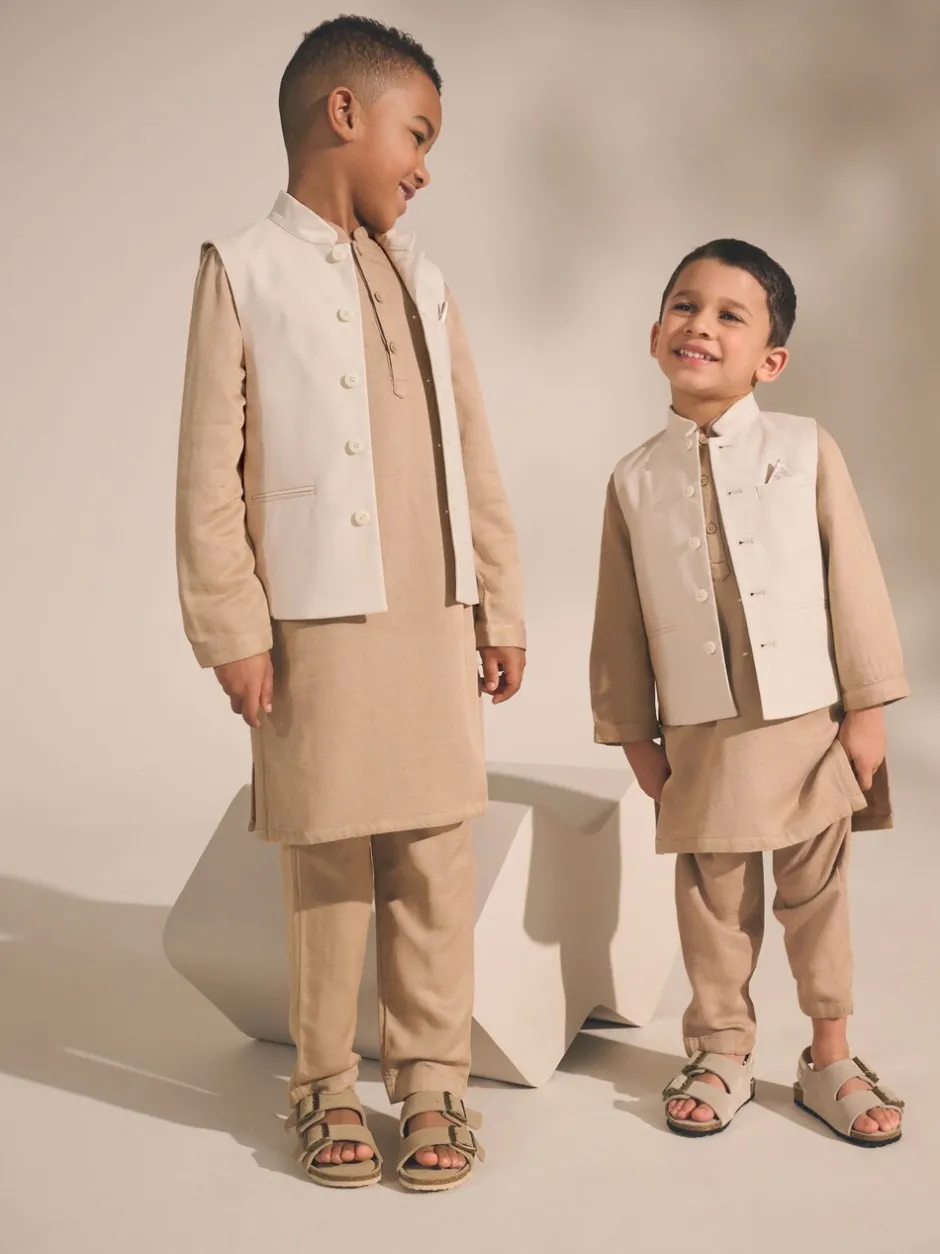Kostuums En Herenvesten*Next - Eid gilet (3mnd-16jr) Ecru wit