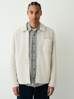 Jassen En Jacks|Sweaters En Hoody´S*Next - Fleece shacket Ecru wit