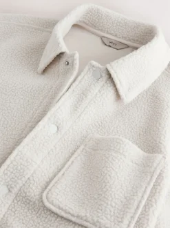 Jassen En Jacks|Sweaters En Hoody´S*Next - Fleece shacket Ecru wit