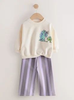 Tops|Sets En Combisets|Next Ecru wit - Monsters, Inc Long Sleeve Top and Barrel Leg Trousers (3mths-7yrs)