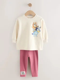 Tops|Sets En Combisets|Next Ecru wit - Set met Bluey-top met lange mouwen en legging (3mnd-7jr)