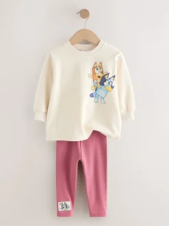 Tops|Sets En Combisets|Next Ecru wit - Set met Bluey-top met lange mouwen en legging (3mnd-7jr)