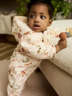 Jassen, Jacks En Kinderwagenpakjes|Jassen En Jacks|Next - Baby kinderwagenpak van nylon (0mnd -2jr) Ecru Woodland trui met capuchon