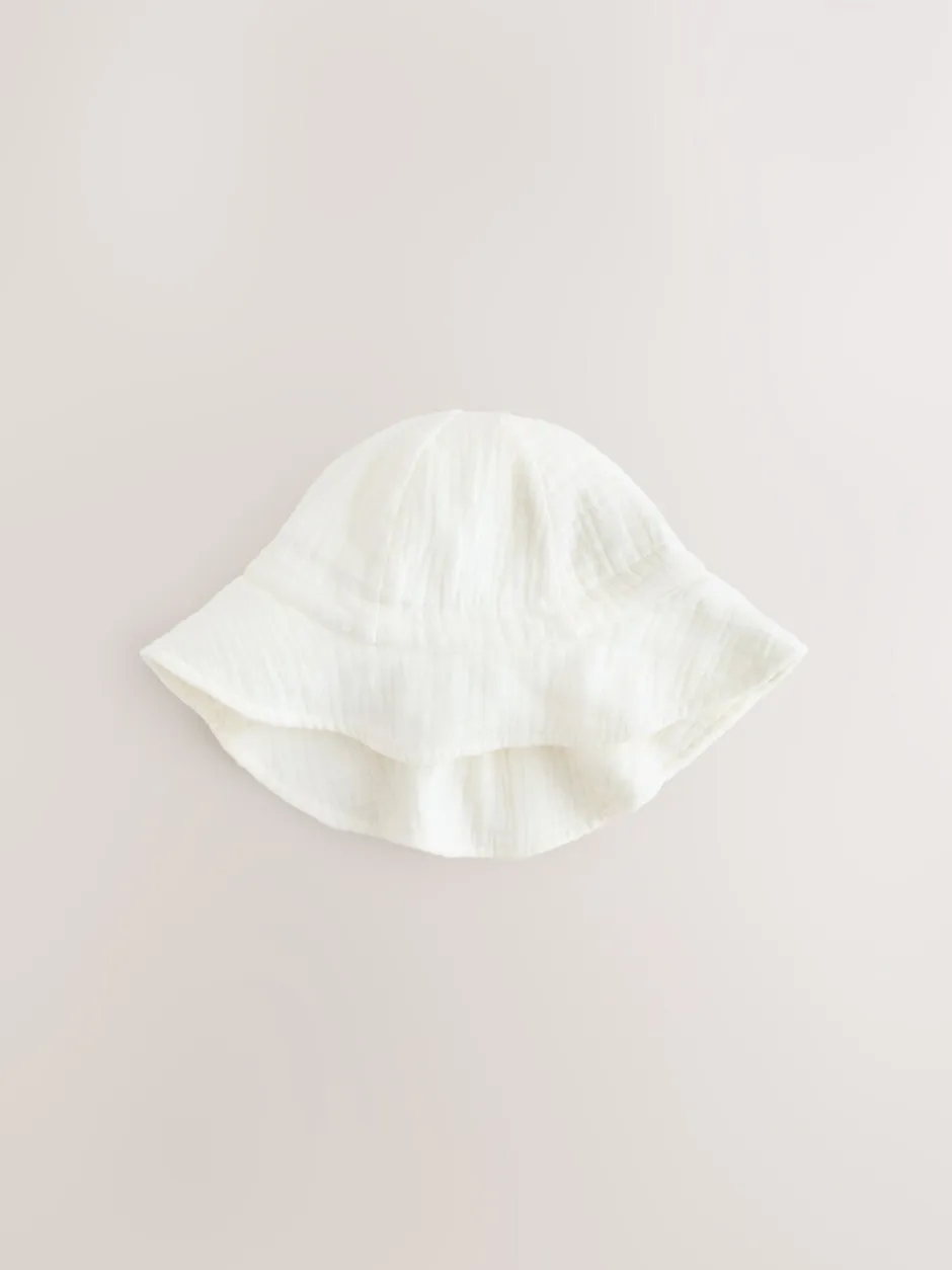 Mutsjes En Antikrabwantjes|Mutsen, Handschoenen En Sjaals*Next Ecru Woven Crinkle - Babyhoedje (0 mnd-2 jr)