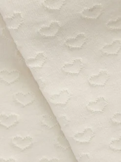 Sokken En Panty's|Sokken En Panty's*Next - Katoenrijke maillots met hartjes en textuur Ecru-crème
