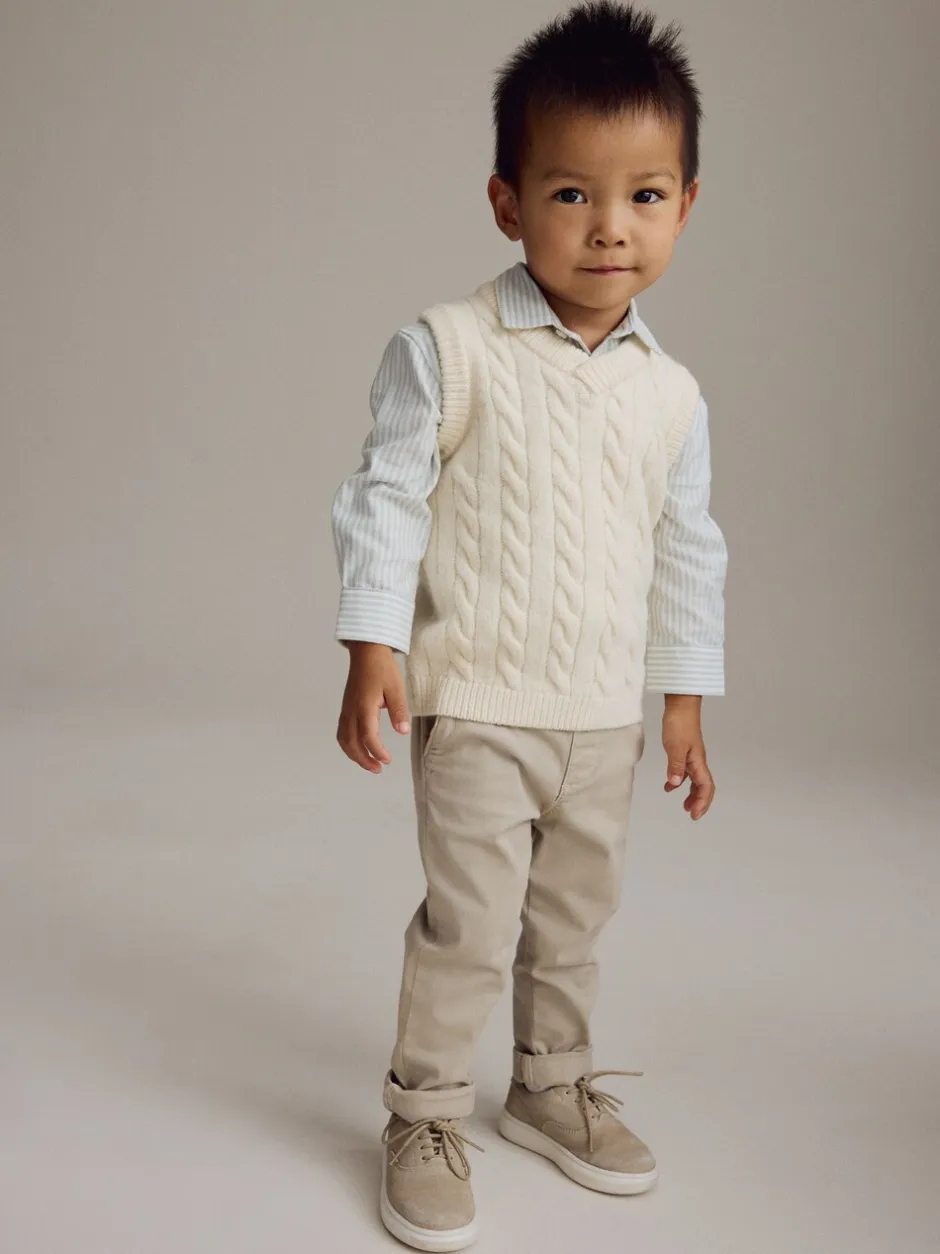 Gelegenheidskleding|Sets En Outfits|Next Ecru-crème - Set van gebreid hemd en overhemd (3mnd -7jr)