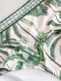 Badkleding|Next Ecru/Groene Palm - Bikini broekje met print