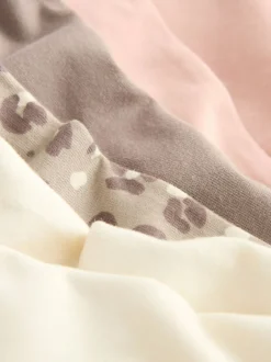 Nachtkleding En Pyjama's|Pyjama's|Next Ecru/Pink Slogan Print - Verpakking van 3 pyjama's met wijde pijpen (9mnd-10jr)