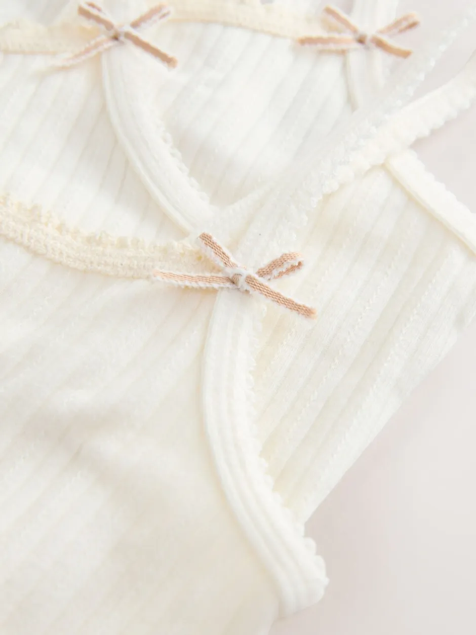 Alle Ondergoed|Tops|Next - Set van 3 camihemdjes met textuur en bandjes (1,5-16jr) Ecru/roze streep