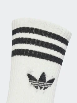 Sokken|Sokken*adidas originals Ecruwit - Ronde hals - 3-Strepen Crew Sokken 3 paar