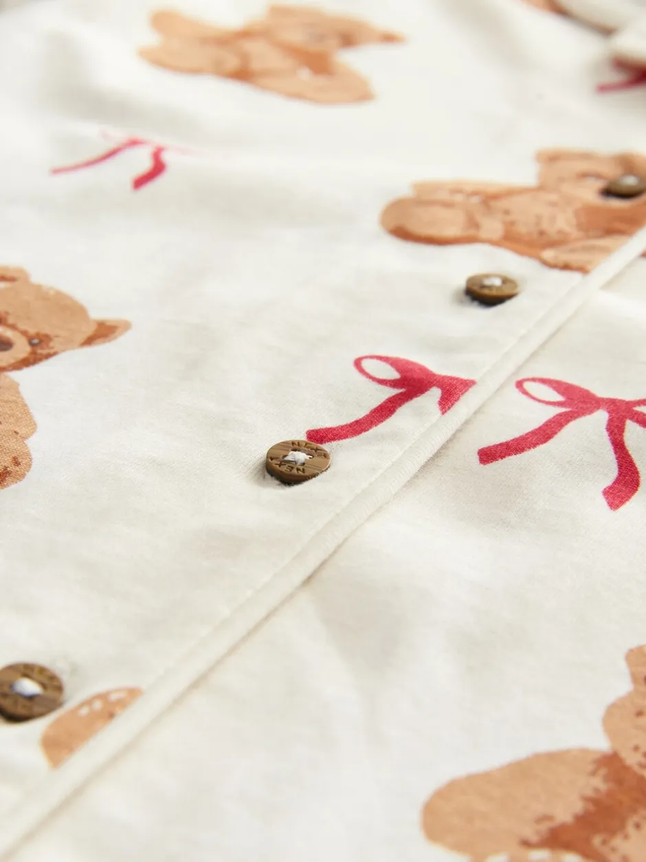 Nachtkleding En Pyjama's|Pyjama's*Next - Pyjama met knoopsluiting (3-16jr) Ecru-wit met berenprint