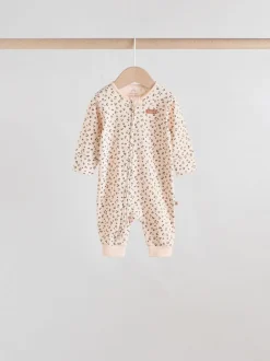 Babypakjes En Babypyjama's|Next - Verpakking van 4 Baby pyjama's met tweewegrits en Print (0mnd -3jr) Eenkleurig luipaard en kers