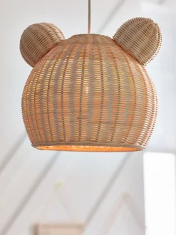 Lampenkappen|Verlichting|Next Eenvoudig te monteren lampenkap van rotan met teddybeervorm