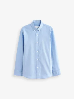 Schoolkleding|Shirts|Next Effen blauw - Oxford overhemd (3-16 jr)