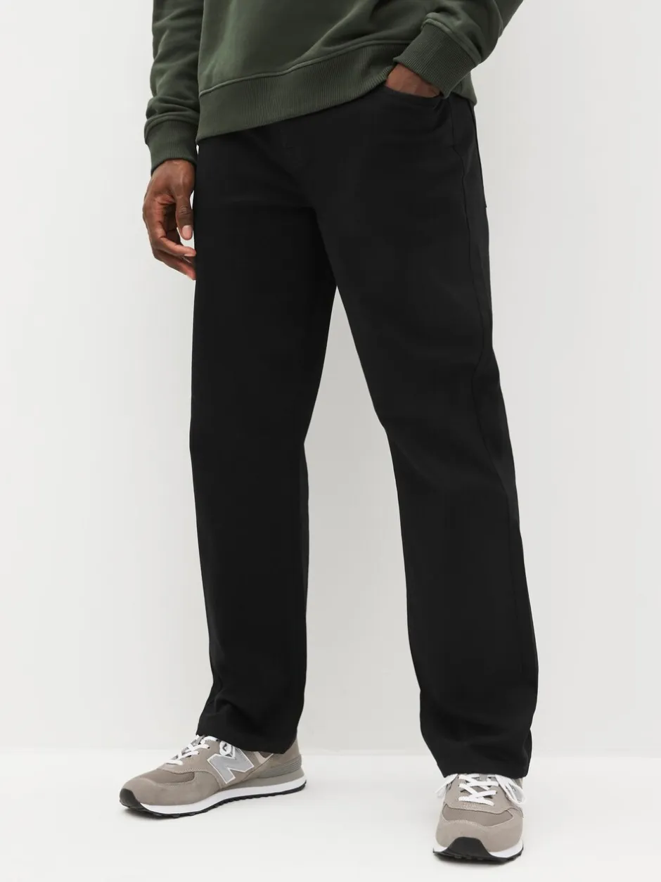 Jeans|Next Effen zwart - Klassieke stretchy Jeans met relaxed fit