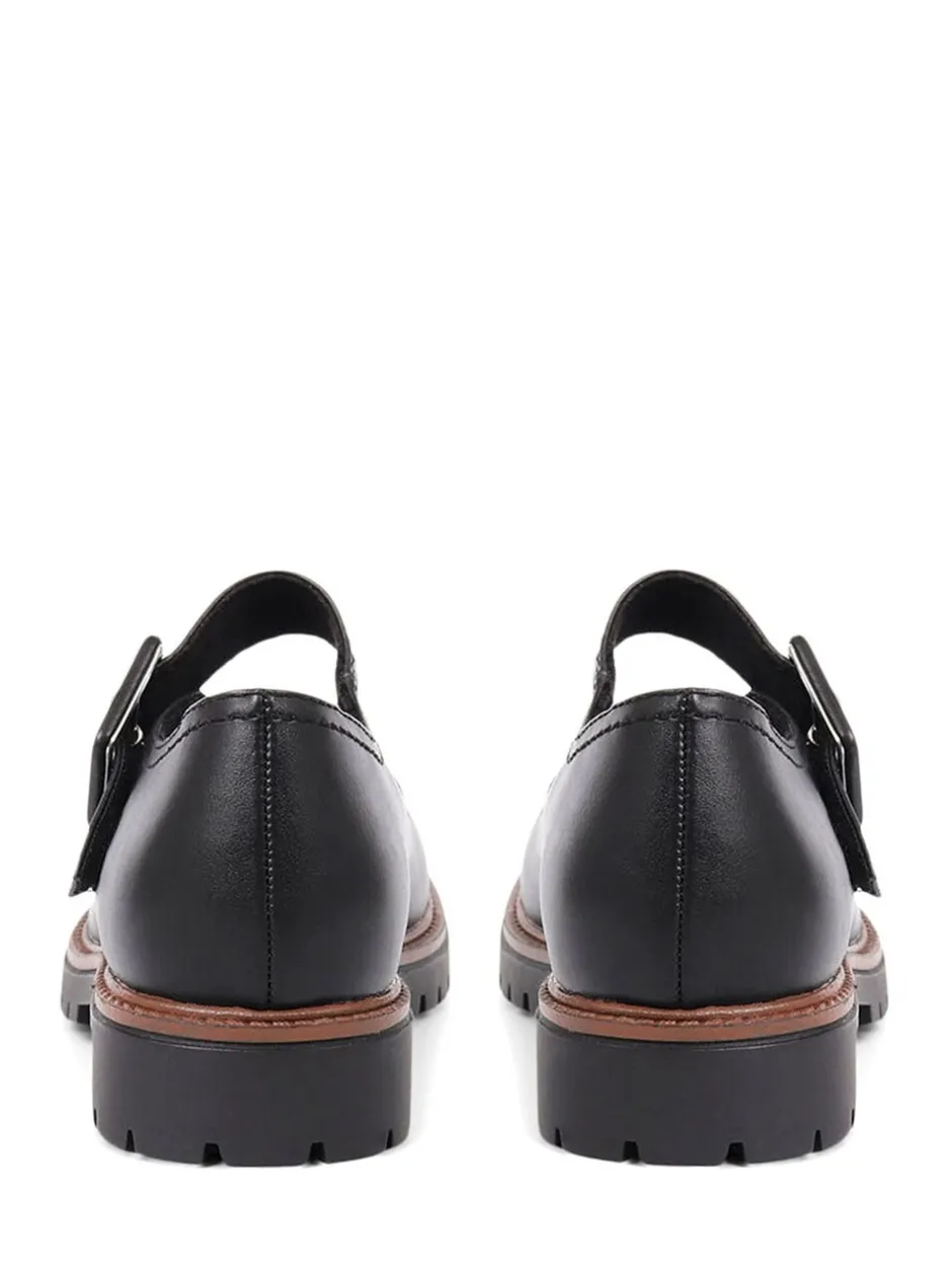 Lage Schoenen|Pavers - Mary Jane Buckle Shoes with Chunky Sole Effen zwart