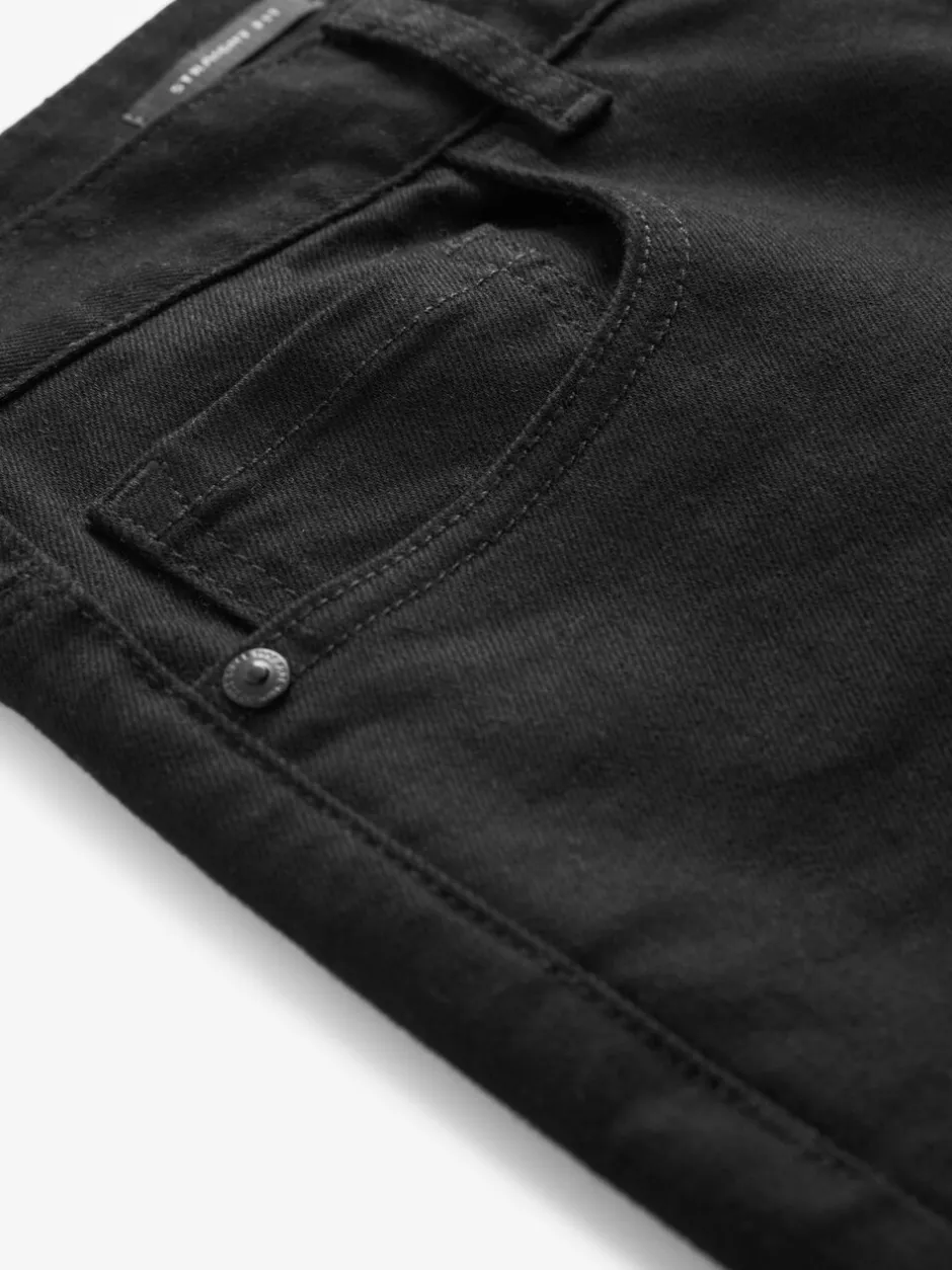 Jeans*Next Effen zwart - Rechte, klassieke jeans met stretch