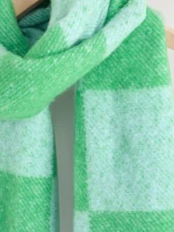 Mutsen, Handschoenen En Sjaals|Eleanor Bowmer Blue and Green Check Scarf