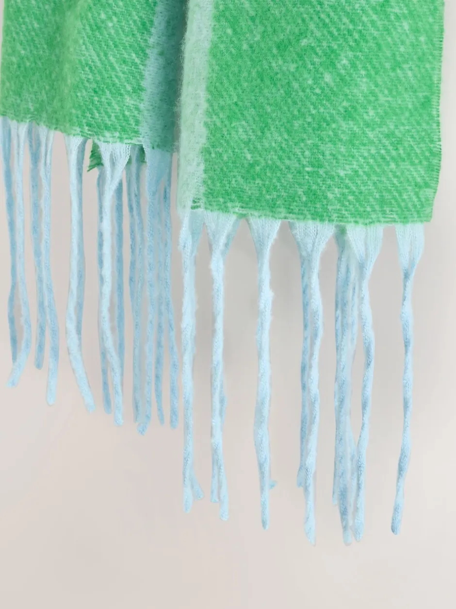 Mutsen, Handschoenen En Sjaals|Eleanor Bowmer Blue and Green Check Scarf