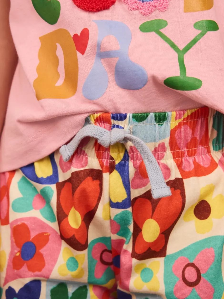 Shorts En Rokken|Eleanor Bowmer roze Today Is A Good Day 100% katoenen jersey set