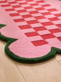 Vloerkleden En Lopers|Vloerkleden En Lopers*Eleanor Bowmer Scallop Checkerboard Wool Tufted Runner
