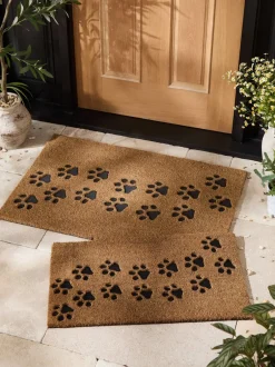 Deurmatten|Vloerkleden En Lopers*Next Embossed Paw Print Coir Doormat