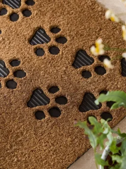 Deurmatten|Vloerkleden En Lopers*Next Embossed Paw Print Coir Doormat