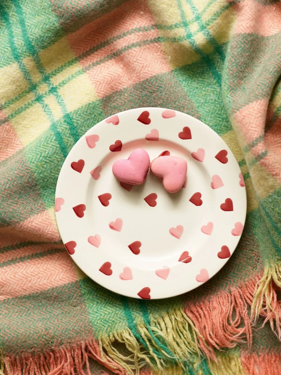 Eetservies En Pastaschalen*Emma Bridgewater Pink Hearts 8 1/2 Inch Side Plate