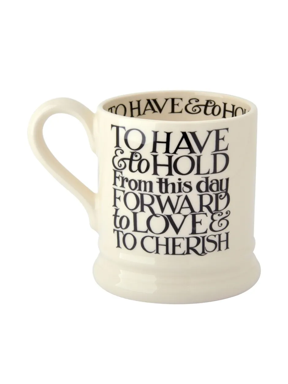 Mokken En Koppen*Emma Bridgewater Set of 2 Toast Mrs & Mrs 1/2 Pint Mugs Boxed