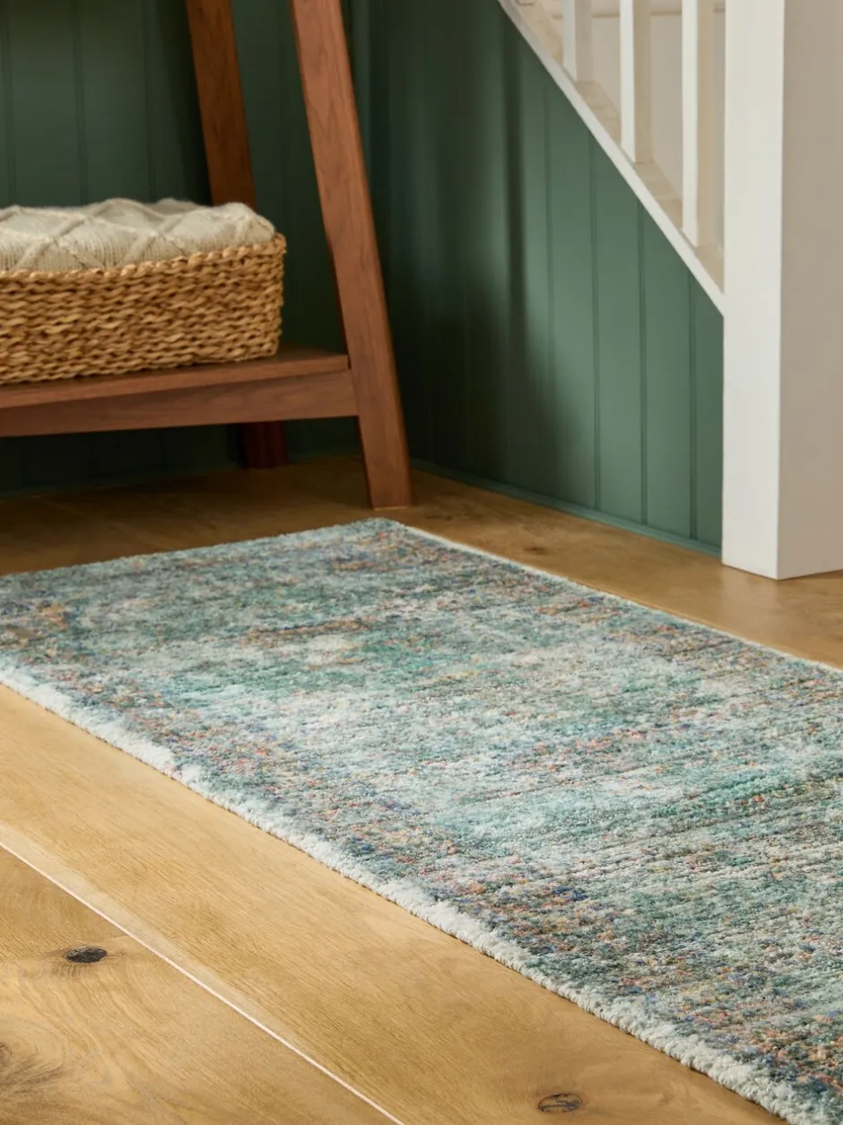 Vloerkleden En Lopers|Vloerkleden En Lopers|Next Emporium - Loper met Oosterse print Blauwgroen