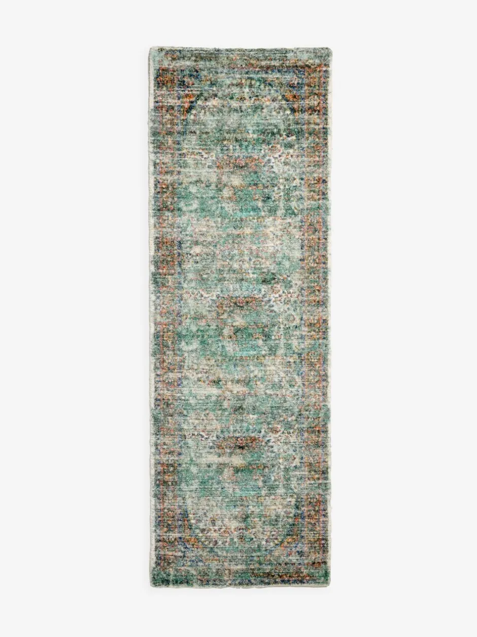 Vloerkleden En Lopers|Vloerkleden En Lopers|Next Emporium - Loper met Oosterse print Blauwgroen