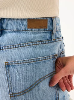 Shorts*Fat Face FatFace - Denim short met gerafelde rand