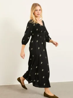 Jurken|Fat Face FatFace - Geborduurde midi-jurk