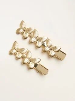 Haaraccessoires|Fat Face FatFace 2 Pack Butterfly Hair Slides