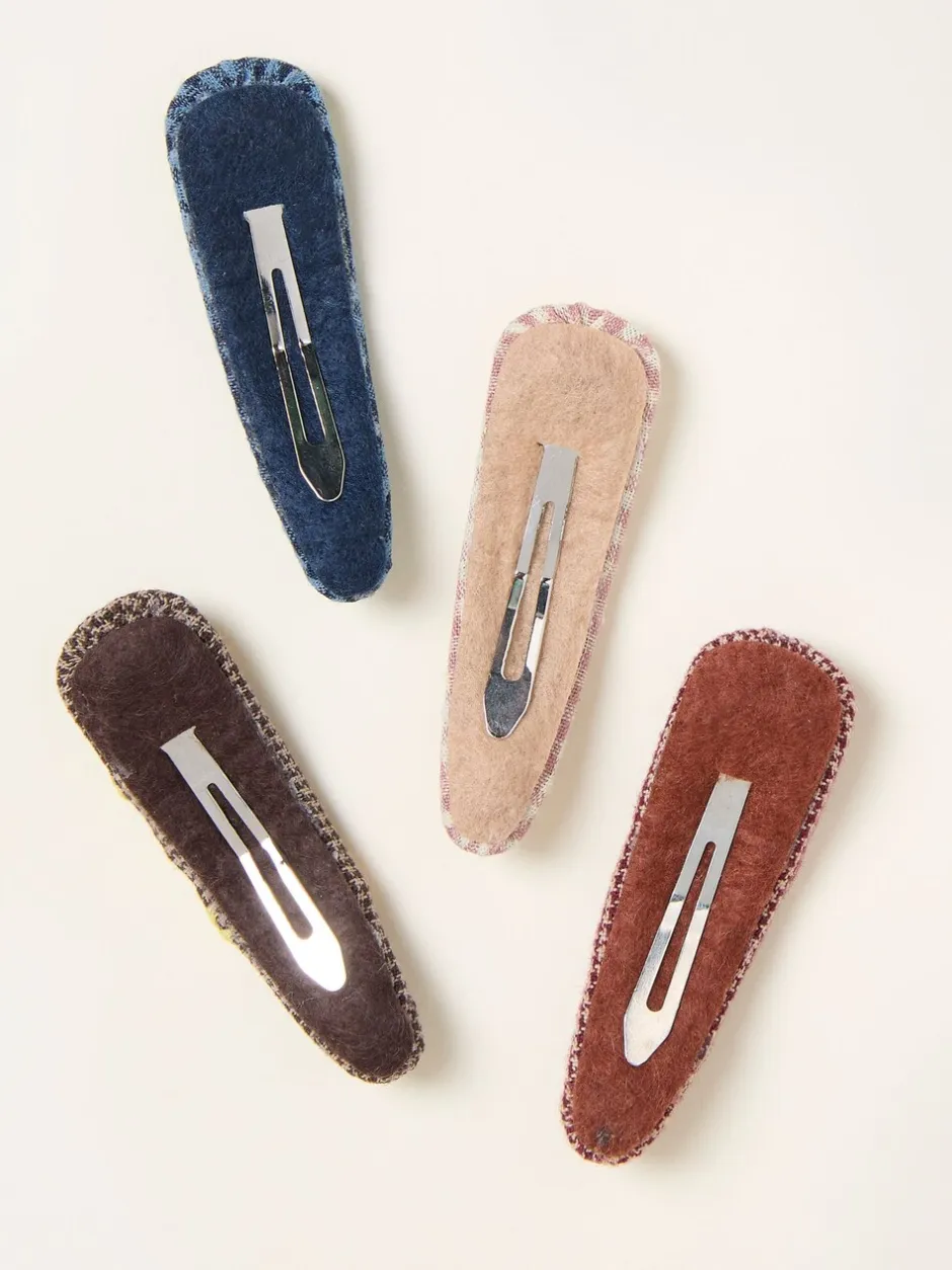 Haaraccessoires|Fat Face FatFace 4 Pack Embroidered Hair Slides