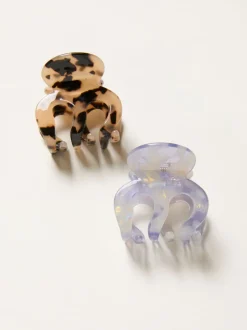 Haaraccessoires|Fat Face FatFace 2 Pack Haarklemmen