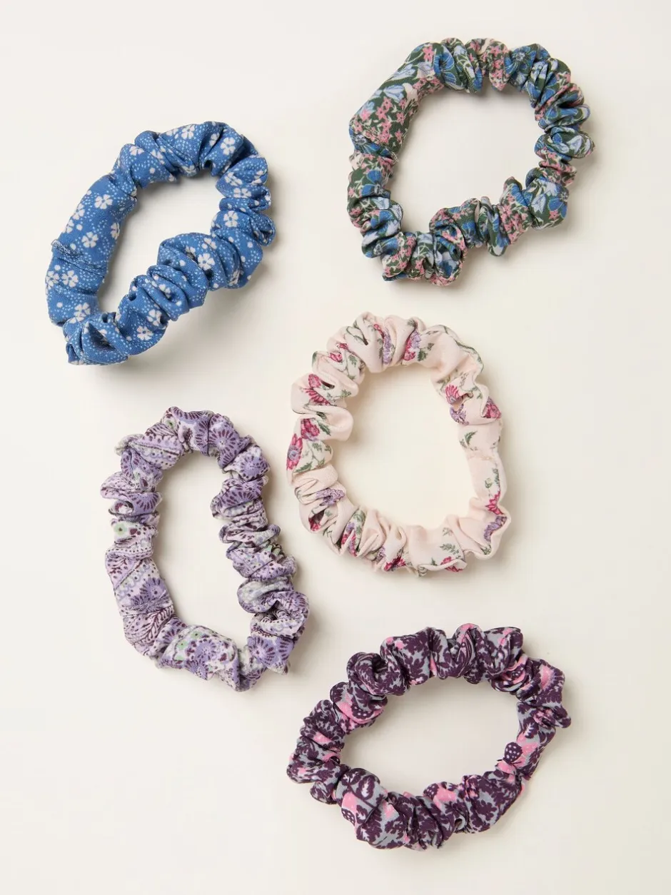 Haaraccessoires*Fat Face FatFace 5 Pack Interplay Printed Scrunchies