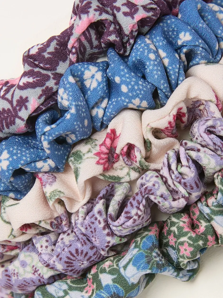 Haaraccessoires*Fat Face FatFace 5 Pack Interplay Printed Scrunchies