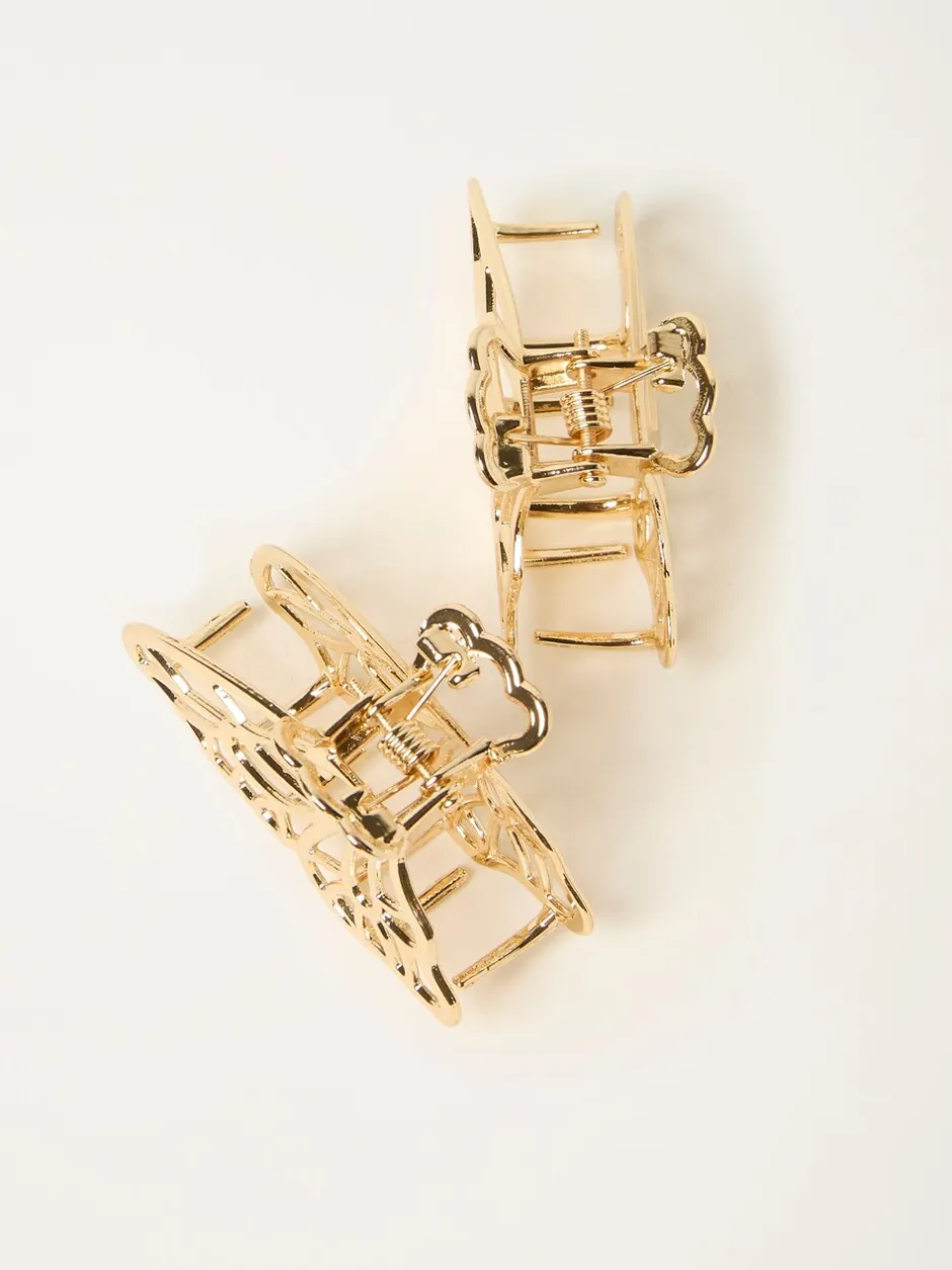 Haaraccessoires*Fat Face FatFace 2 Pack Metal Butterfly Claw Clips