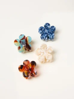Haaraccessoires*Fat Face FatFace 4 Pack Mini Bloemclips