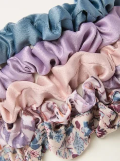 Haaraccessoires*Fat Face FatFace 5 Pack Satin Scrunchies