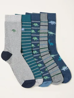 Sokken|Sokken*Fat Face FatFace 5 Pairs of Dinosaur Socks