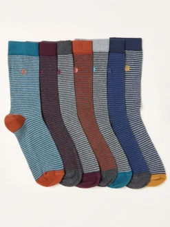 Sokken|Sokken|Fat Face FatFace 7 Pairs of Fine Stripe Socks