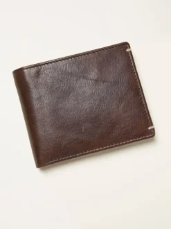 Portemonnees|Fat Face FatFace Corner Stitch Detail Leather Wallet