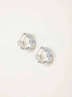 Sieraden*Fat Face FatFace Daiy Enamel Hoop Earrings