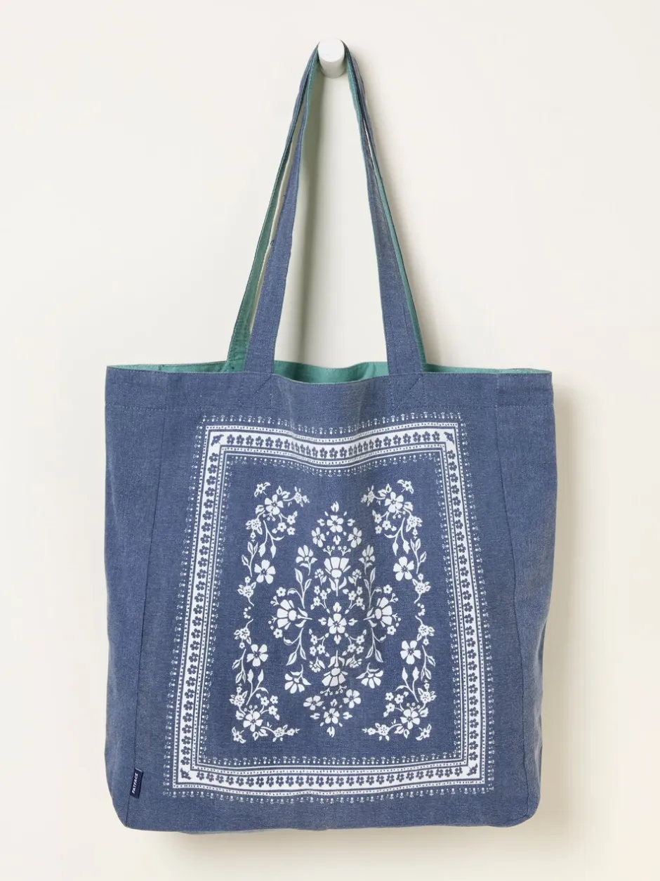 Tassen En Portemonnees|Fat Face FatFace Floral Reversible Tote Bag