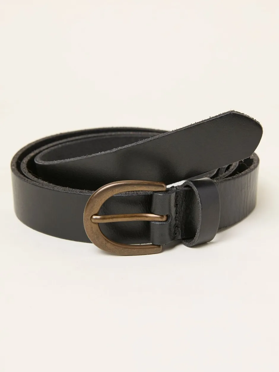Ceintuurs|Fat Face FatFace leren riem met hartvormige studs