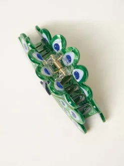 Haaraccessoires*Fat Face FatFace Peacock Claw Clip